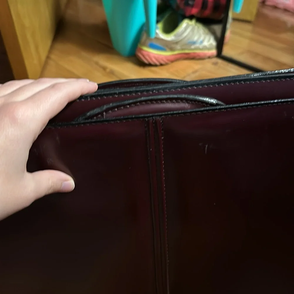Burgundy leather Brief case